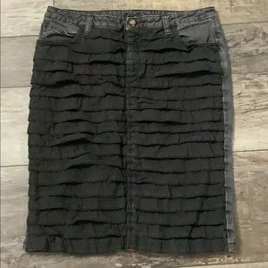 Dark wash denim skirt